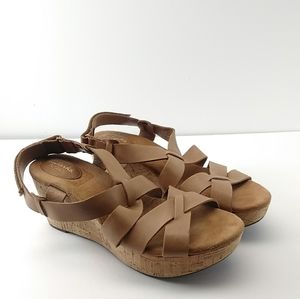 Clarks Artisan Cork Wedge Sandals (10) Like New